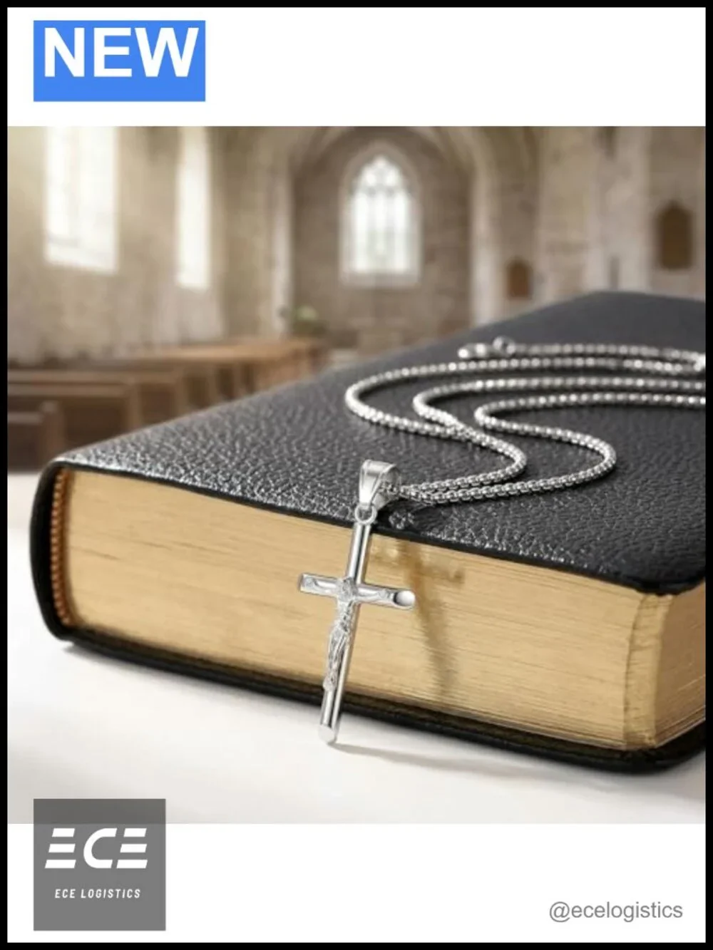 925 Silver Jesus Cross Necklace 24